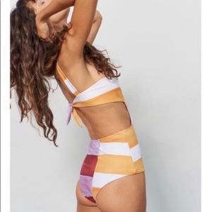 Mara Hoffman Mina cut out one piece size large